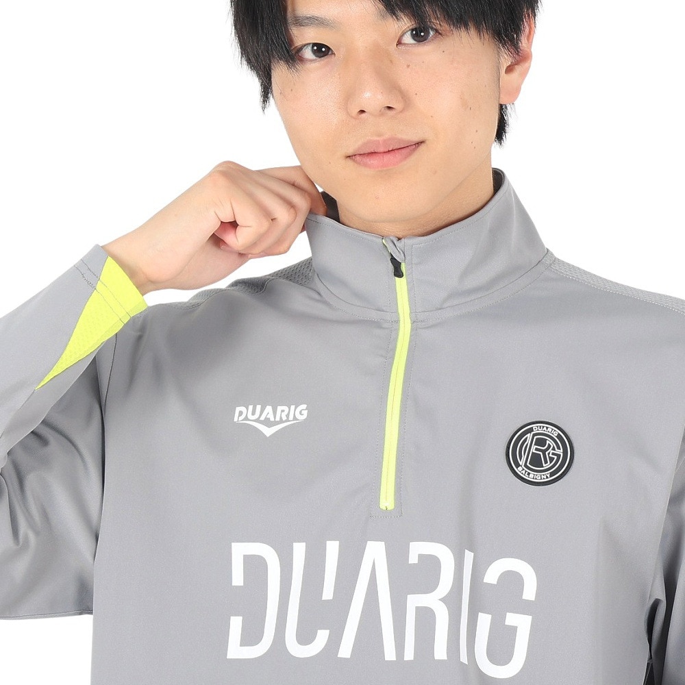 デュアリグ（DUARIG）（メンズ）サッカーウェア 長袖ジャージハーフジップ 4S0004-SCWR-741CD GRY 速乾