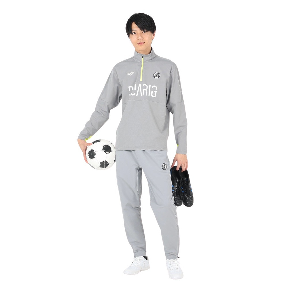 デュアリグ（DUARIG）（メンズ）サッカーウェア 長袖ジャージハーフジップ 4S0004-SCWR-741CD GRY 速乾