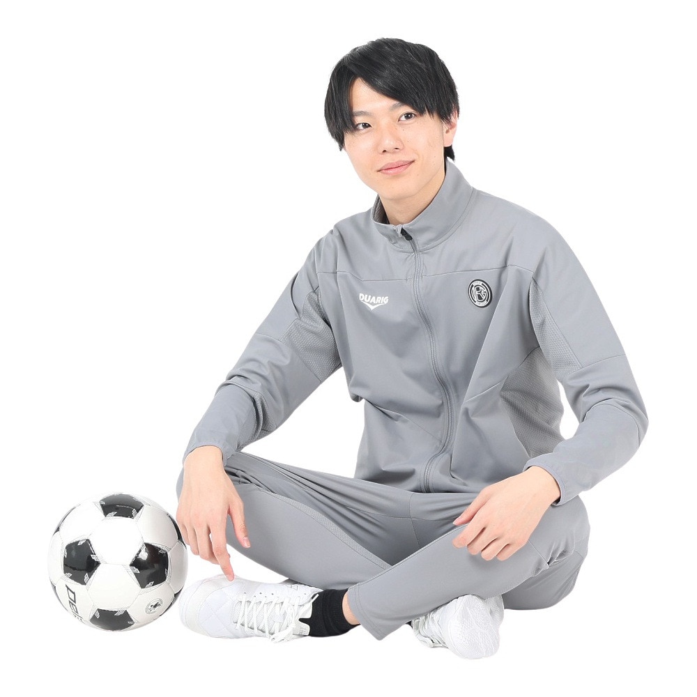 デュアリグ（DUARIG）（メンズ）サッカーウェア 長袖ジップアップ ジャージ 4S0005-SCWR-741CD GRY 速乾