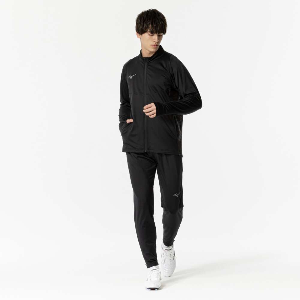 ミズノ（MIZUNO）（メンズ、レディース）サッカーウェア ストレッチフリースシャツ フルジップ P2MCB51509