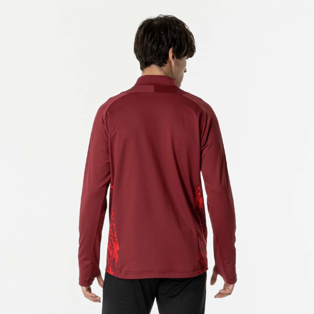 ミズノ（MIZUNO）（メンズ、レディース）サッカーウェア ストレッチフリースシャツ フルジップ P2MCB51566