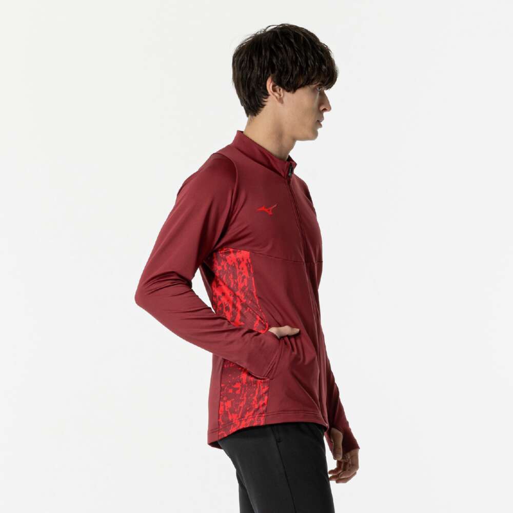 ミズノ（MIZUNO）（メンズ、レディース）サッカーウェア ストレッチフリースシャツ フルジップ P2MCB51566