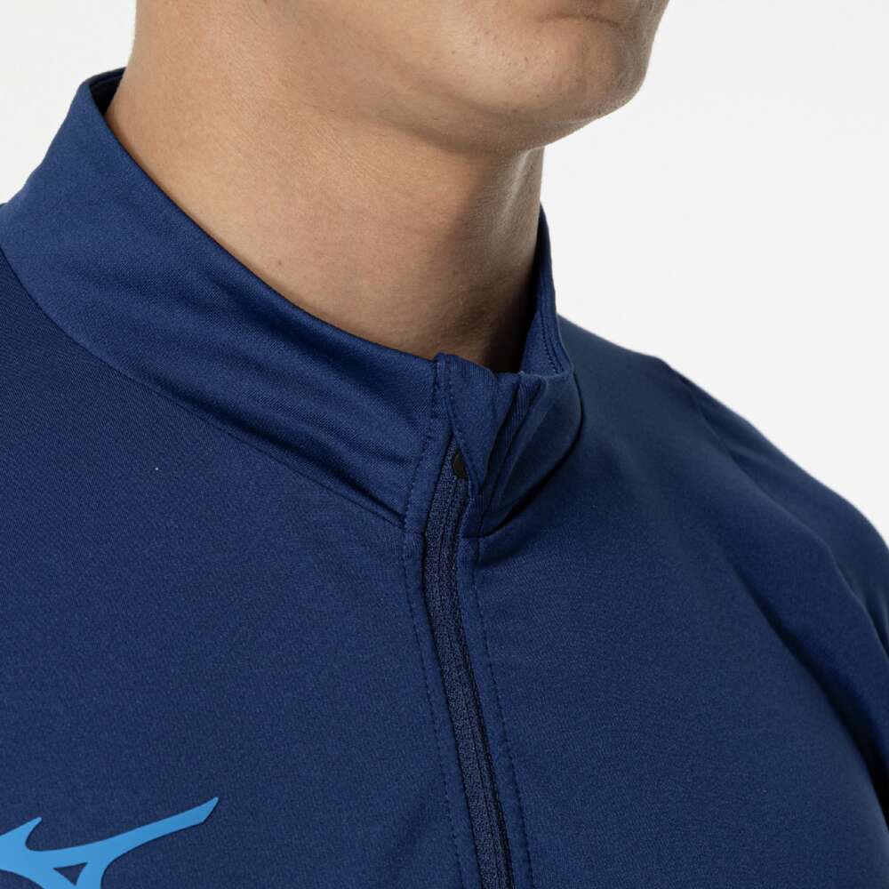 ミズノ（MIZUNO）（メンズ、レディース）サッカーウェア ストレッチフリースシャツ ハーフジップ P2MCB51611