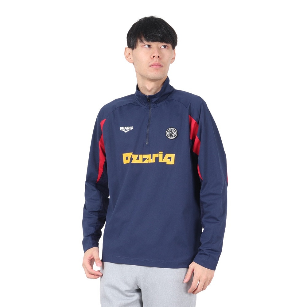 デュアリグ（DUARIG）（メンズ）サッカーウェア ニット ハーフジップ ジャケット 4F0010-SCWR-741CD NVY