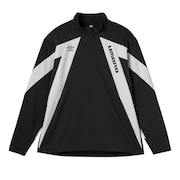 (メンズ)サッカーウェア THE THIRD by UMBRO ウォームアップハーフジップトップ UF5SJG10M BK00