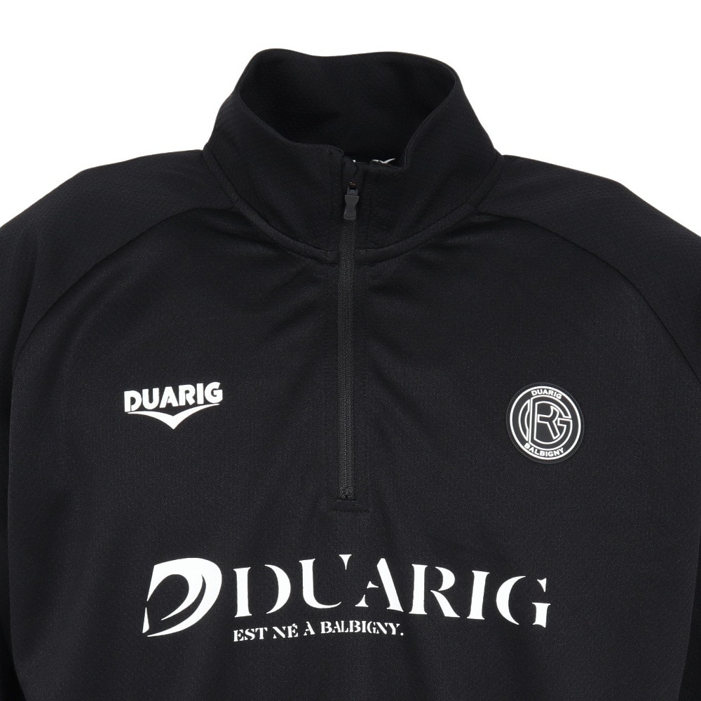 デュアリグ（DUARIG）（メンズ）サッカーウェア 長袖ジャージハーフジップ 5S0004-SCWR-741CD BLK