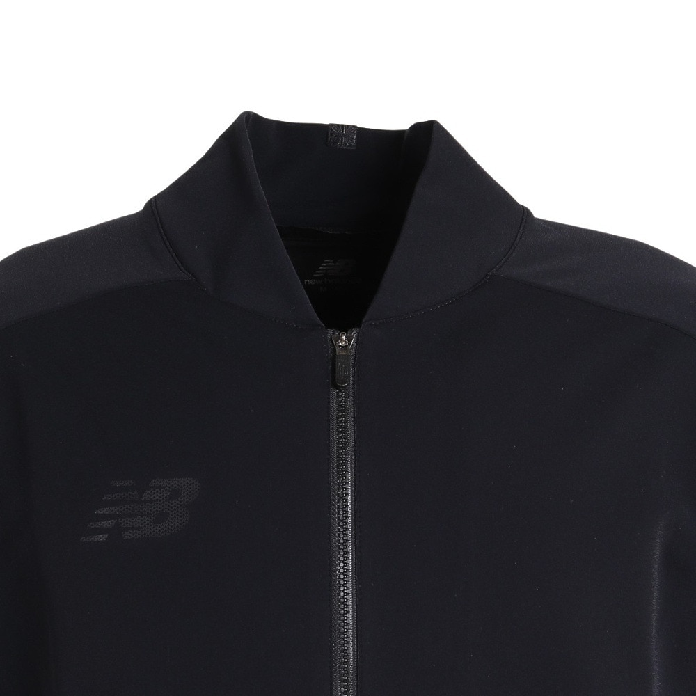ニューバランス（new balance）（メンズ）サッカーウェア Black Out Collection 撥水裏起毛ストレッチフルジップジャケット AMJ35280BK 速乾