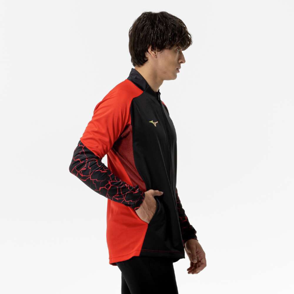 ミズノ（MIZUNO）（メンズ、レディース）サッカーウェア トレーニングトップ フルジップ P2MCC03596