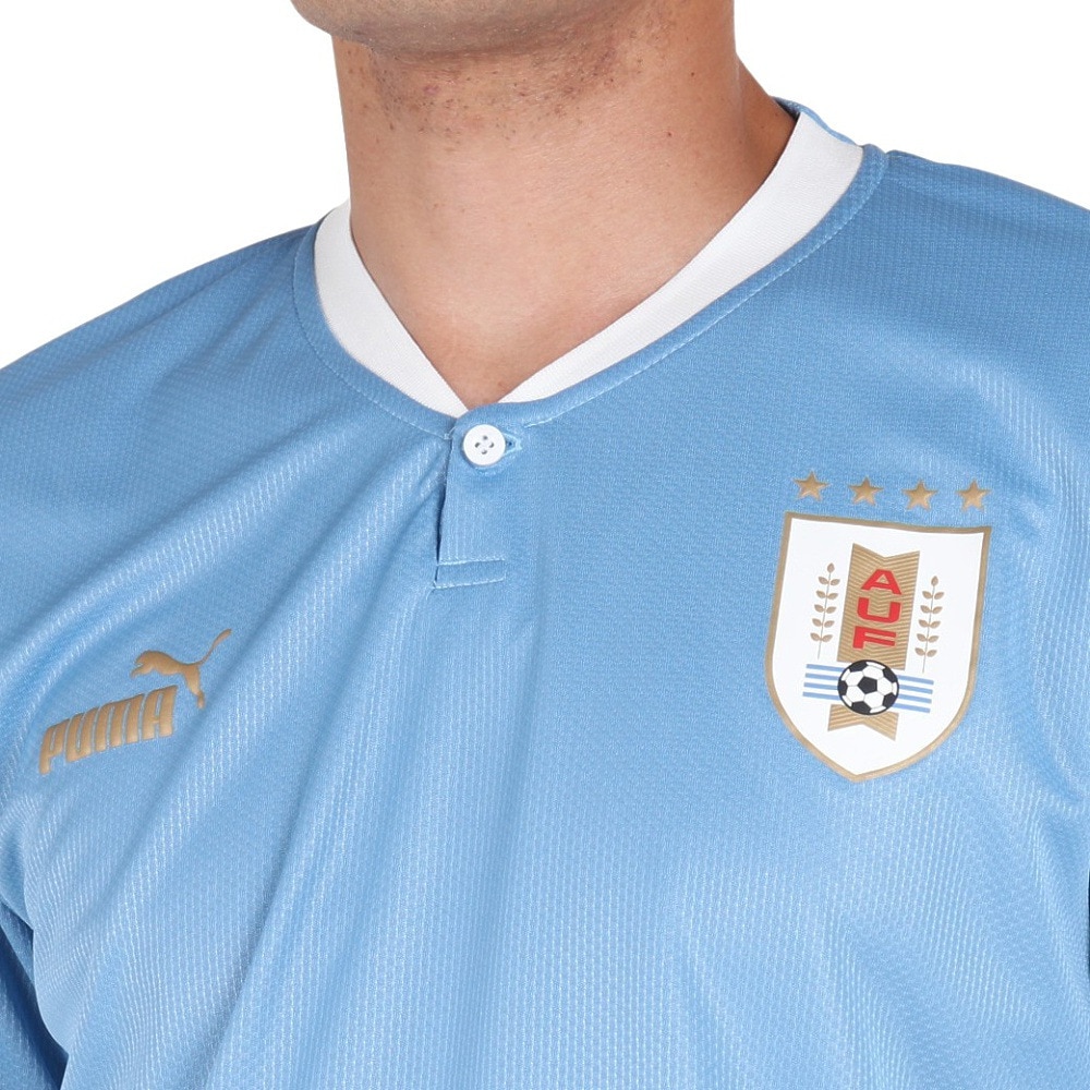 プーマ（PUMA）（メンズ、レディース）サッカー ウルグアイ代表 2022 ユニフォーム AUF ホーム 半袖 レプリカシャツ 77028401  スポーツ用品はスーパースポーツゼビオ