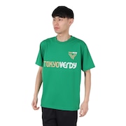 (メンズ、レディース)ベーシックTシャツ ロゴ グリーン