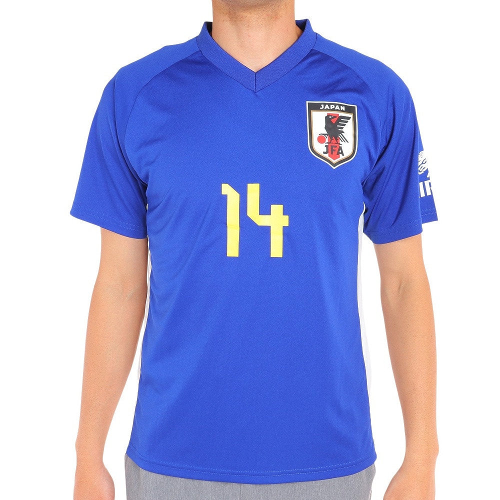 日本サッカー協会（JFA）（メンズ、レディース）サッカー 日本代表 プレーヤーズTシャツ Mサイズ 14 伊東純也 O5-082