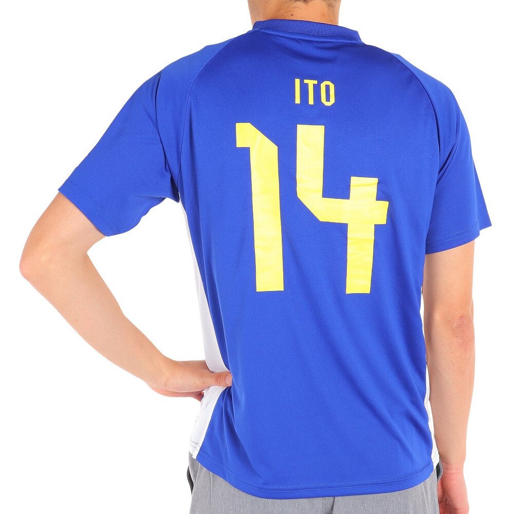 日本サッカー協会（JFA）（メンズ、レディース）サッカー 日本代表 プレーヤーズTシャツ Mサイズ 14 伊東純也 O5-082