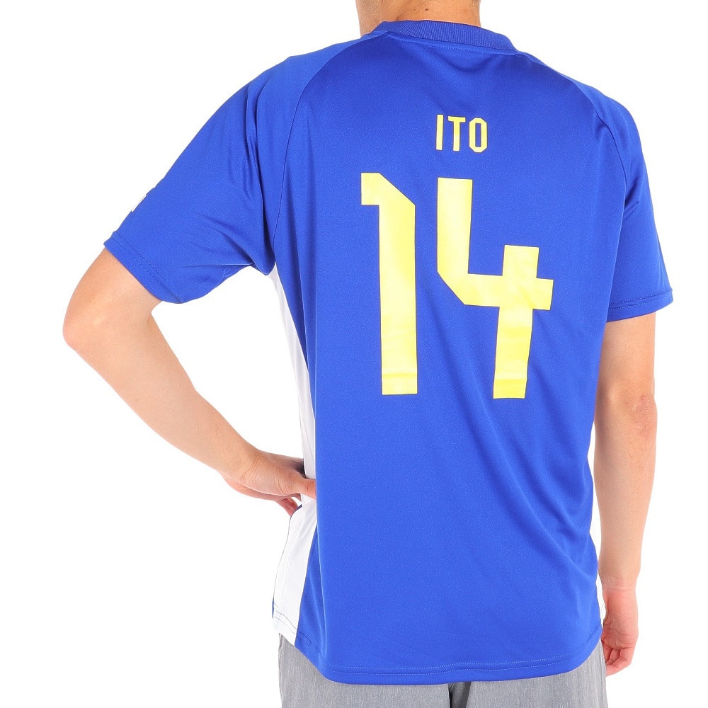 日本サッカー協会（JFA ）（メンズ、レディース）サッカー 日本代表 プレーヤーズTシャツ Lサイズ 14 伊東純也 O5-083