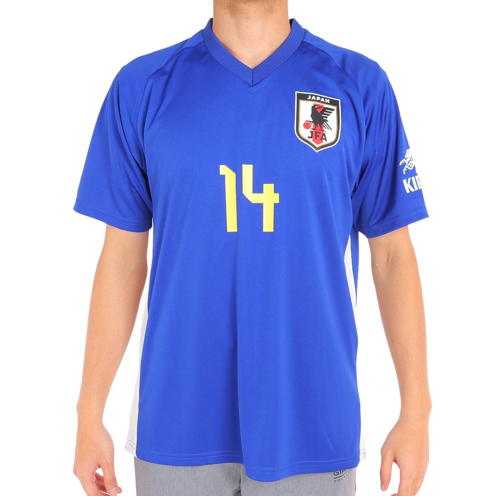 日本サッカー協会（JFA ）（メンズ、レディース）サッカー 日本代表 プレーヤーズTシャツ XLサイズ 14 伊東純也 O5-084