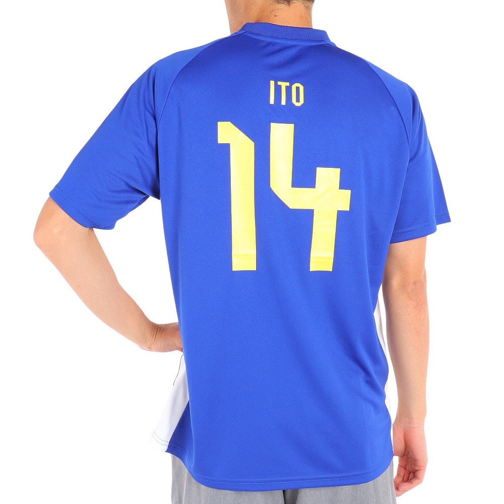 日本サッカー協会（JFA ）（メンズ、レディース）サッカー 日本代表 プレーヤーズTシャツ XLサイズ 14 伊東純也 O5-084