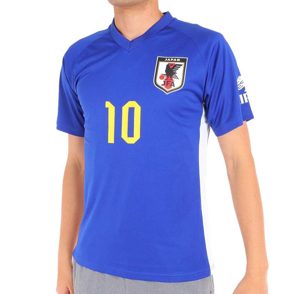 日本サッカー協会（JFA ）（メンズ、レディース）サッカー 日本代表 プレーヤーズTシャツ Mサイズ 10 南野拓実 O5-088