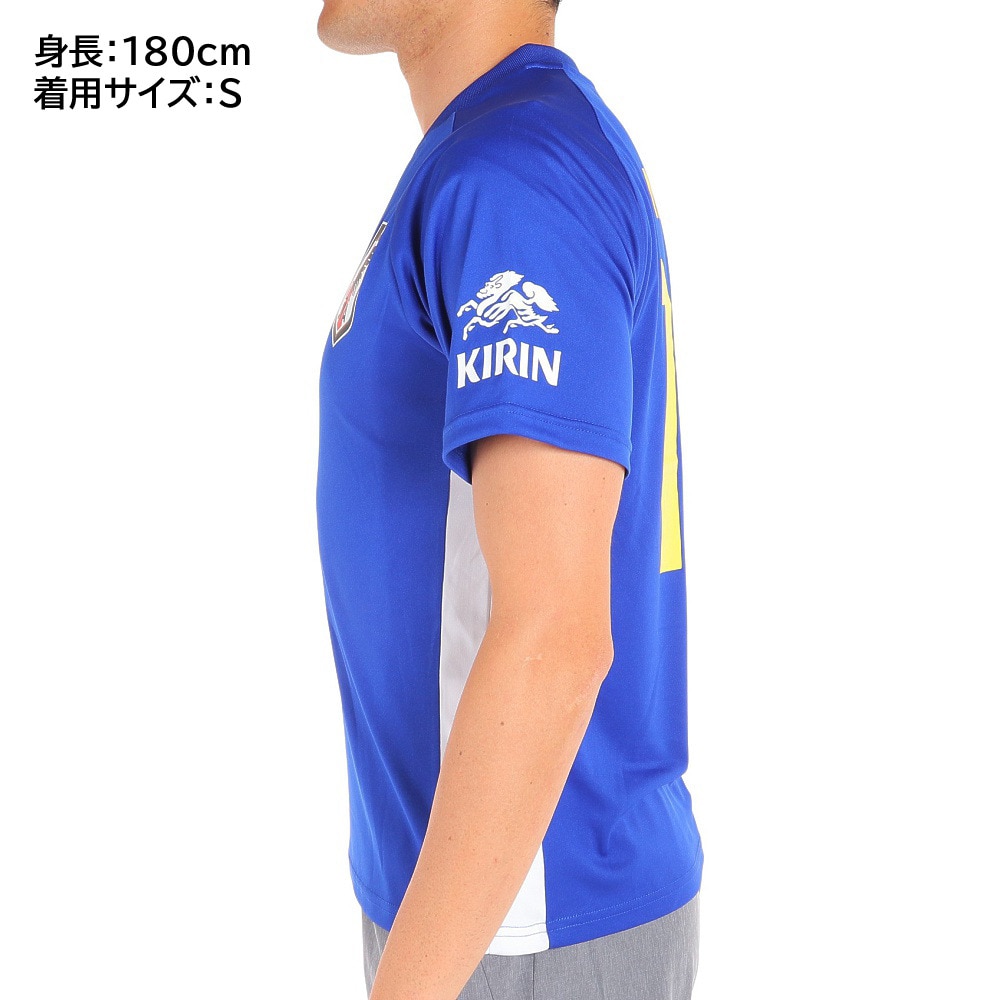 日本サッカー協会（JFA ）（メンズ、レディース）サッカー 日本代表 プレーヤーズTシャツ Sサイズ 18 三笘薫 O5-111