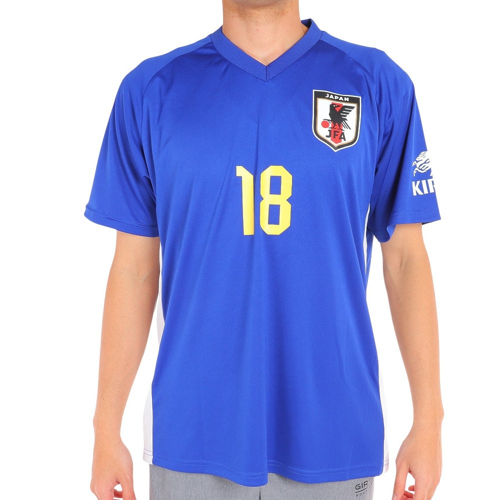 日本サッカー協会（JFA ）（メンズ、レディース）サッカー 日本代表 プレーヤーズTシャツ XLサイズ 18 三笘薫 O5-114