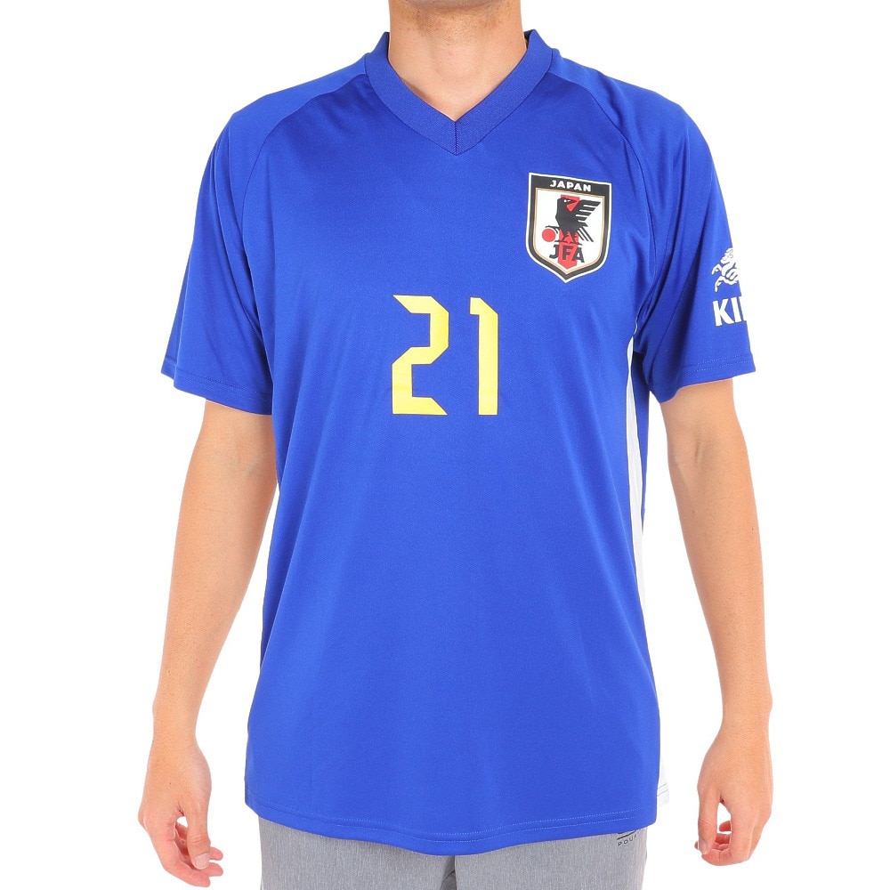 日本サッカー協会（JFA ）（メンズ、レディース）サッカー 日本代表 プレーヤーズTシャツ XLサイズ 21 堂安律 O5-126