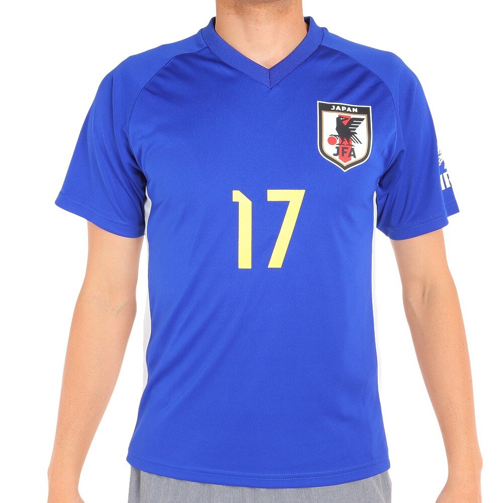 日本サッカー協会（JFA ）（メンズ、レディース）サッカー 日本代表 プレーヤーズTシャツ Sサイズ 17 田中碧 O5-135