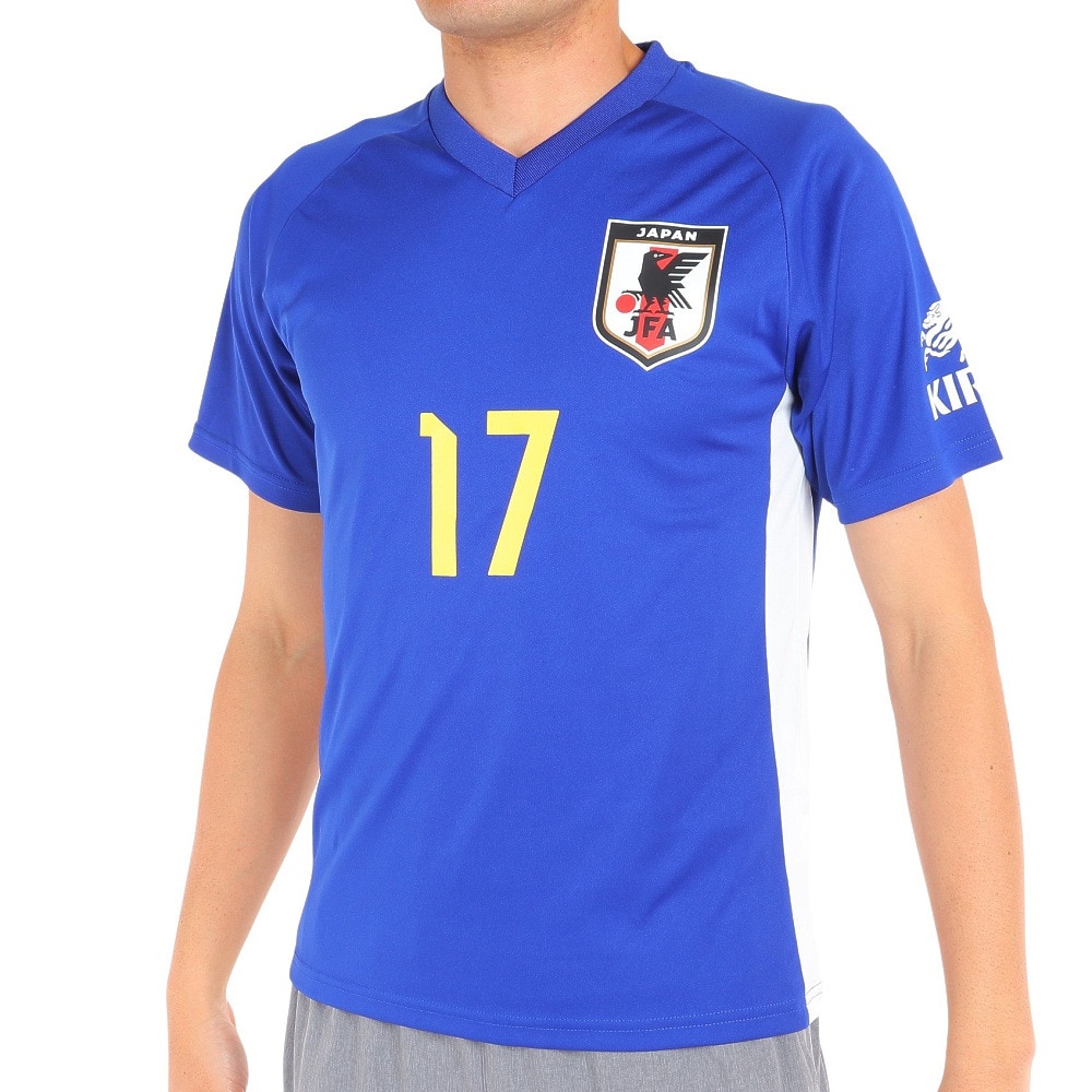 日本サッカー協会（JFA ）（メンズ、レディース）サッカー 日本代表 プレーヤーズTシャツ Sサイズ 17 田中碧 O5-135