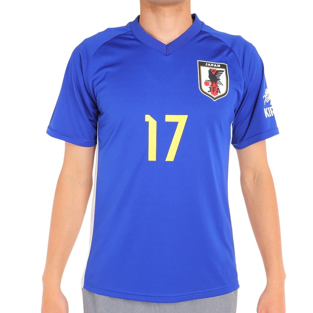 日本サッカー協会（JFA ）（メンズ、レディース）サッカー 日本代表 プレーヤーズTシャツ Mサイズ 17 田中碧 O5-136