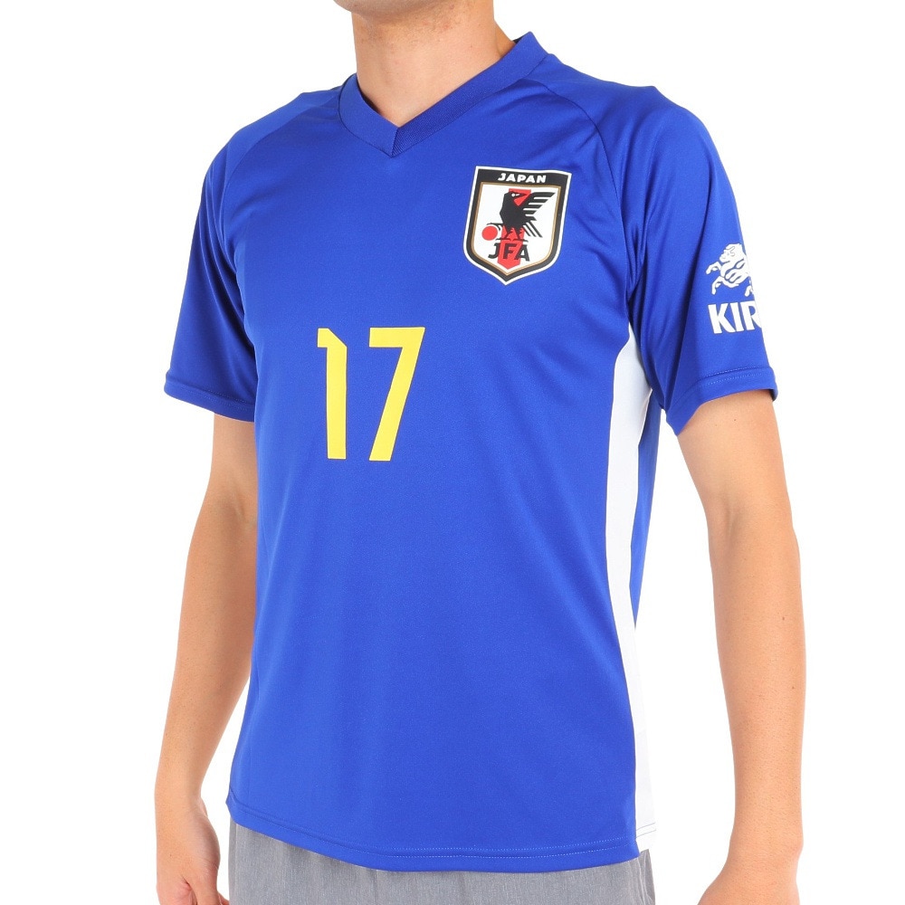 日本サッカー協会（JFA ）（メンズ、レディース）サッカー 日本代表 プレーヤーズTシャツ Mサイズ 17 田中碧 O5-136