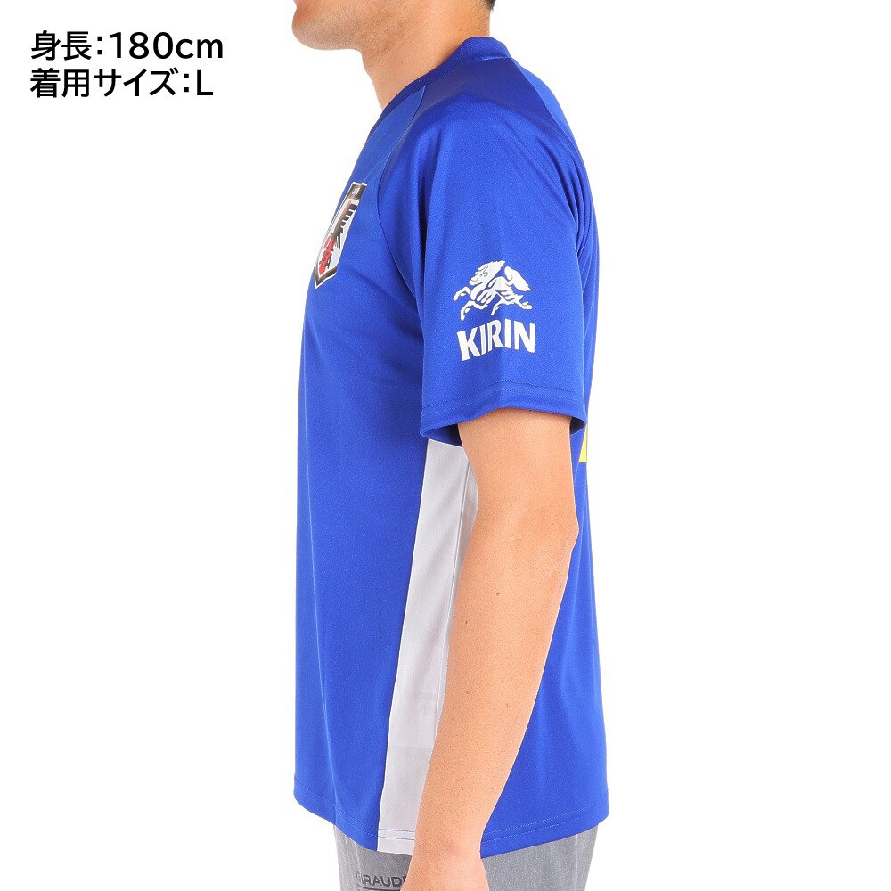 日本サッカー協会（JFA ）（メンズ、レディース）サッカー 日本代表 プレーヤーズTシャツ Lサイズ 17 田中碧 O5-137