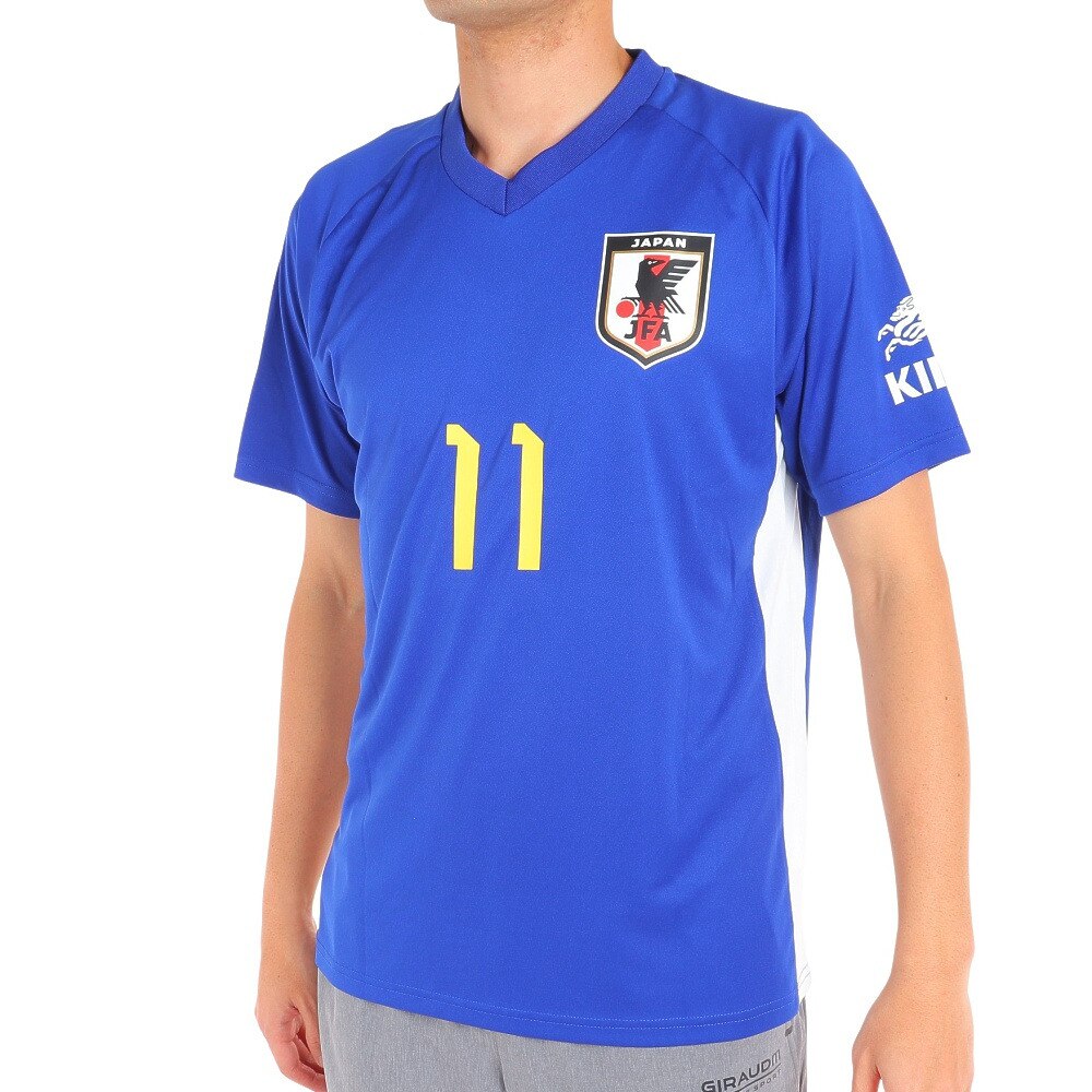 日本サッカー協会（JFA ）（メンズ、レディース）サッカー 日本代表 プレーヤーズTシャツ Lサイズ 11 久保建英 O5-143