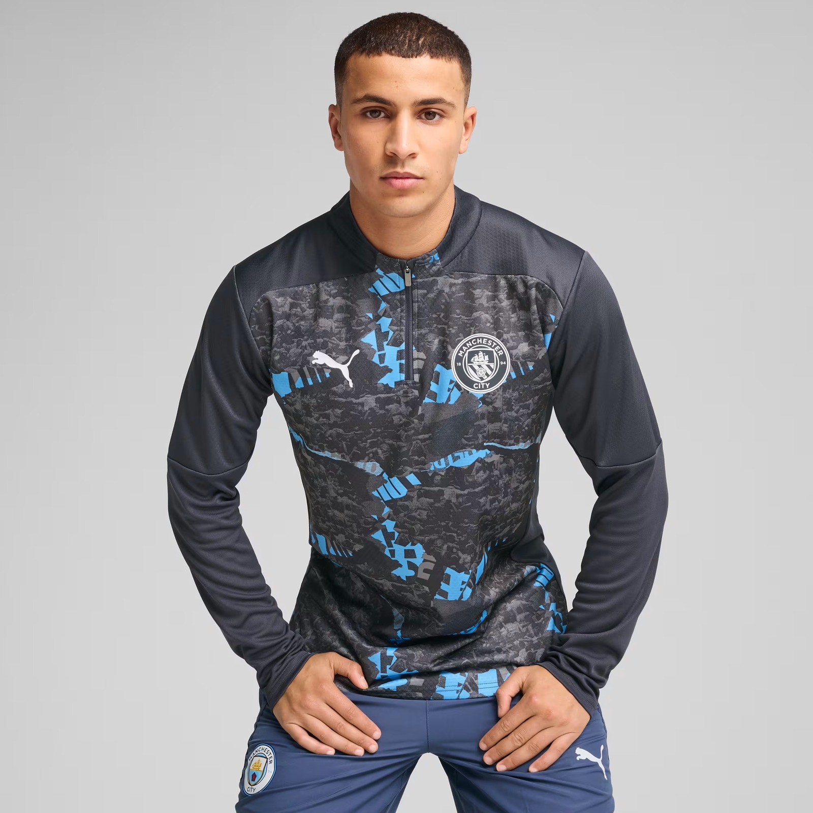 プーマ（PUMA）（メンズ）2024-25 マンチェスターシティ FC プレマッチ 1/4 ジップ トップ 77915674