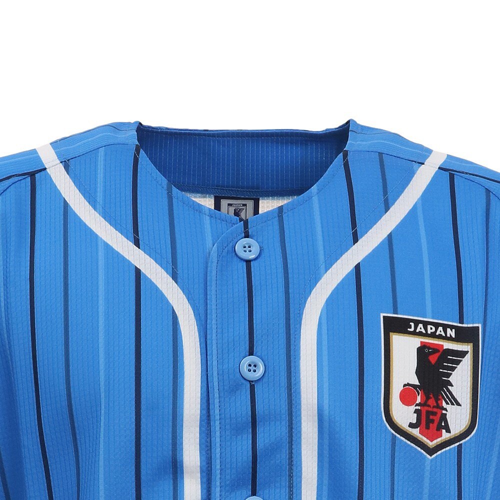 ジェイエフエー サッカー 侍ブルー Samurai Blue 日本代表 ベースボールシャツ Sサイズ O3 242 スポーツ用品はスーパースポーツゼビオ
