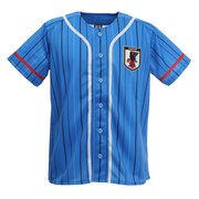 ジェイエフエー（JFA）（メンズ、レディース）サッカー 侍ブルー SAMURAI BLUE 日本代表 ベースボールシャツ Sサイズ O3-242