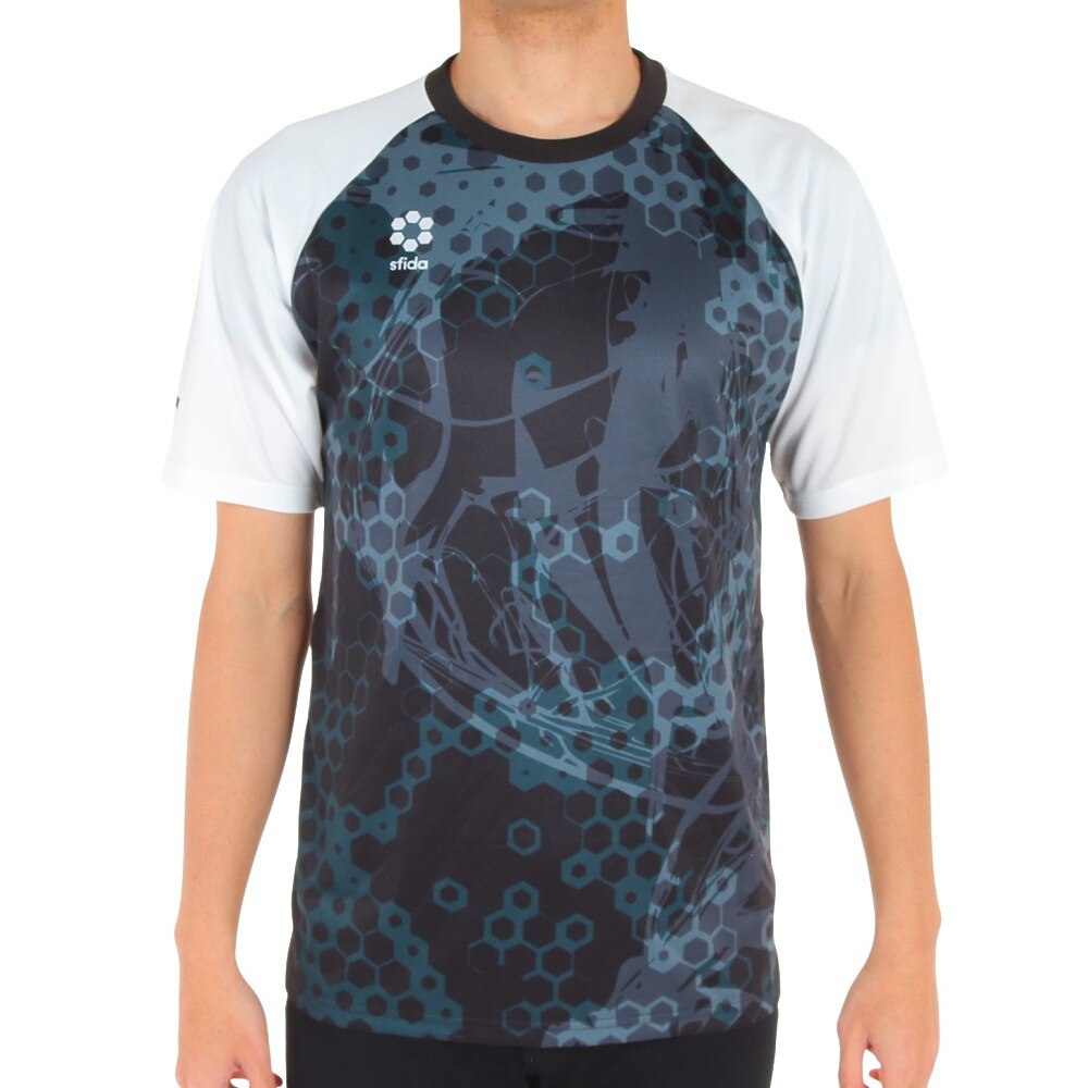 スフィーダ（SFIDA）（メンズ）サッカーウェア メンズ Presser プラクティスシャツ 半袖 Tシャツ SA-21803 BLK