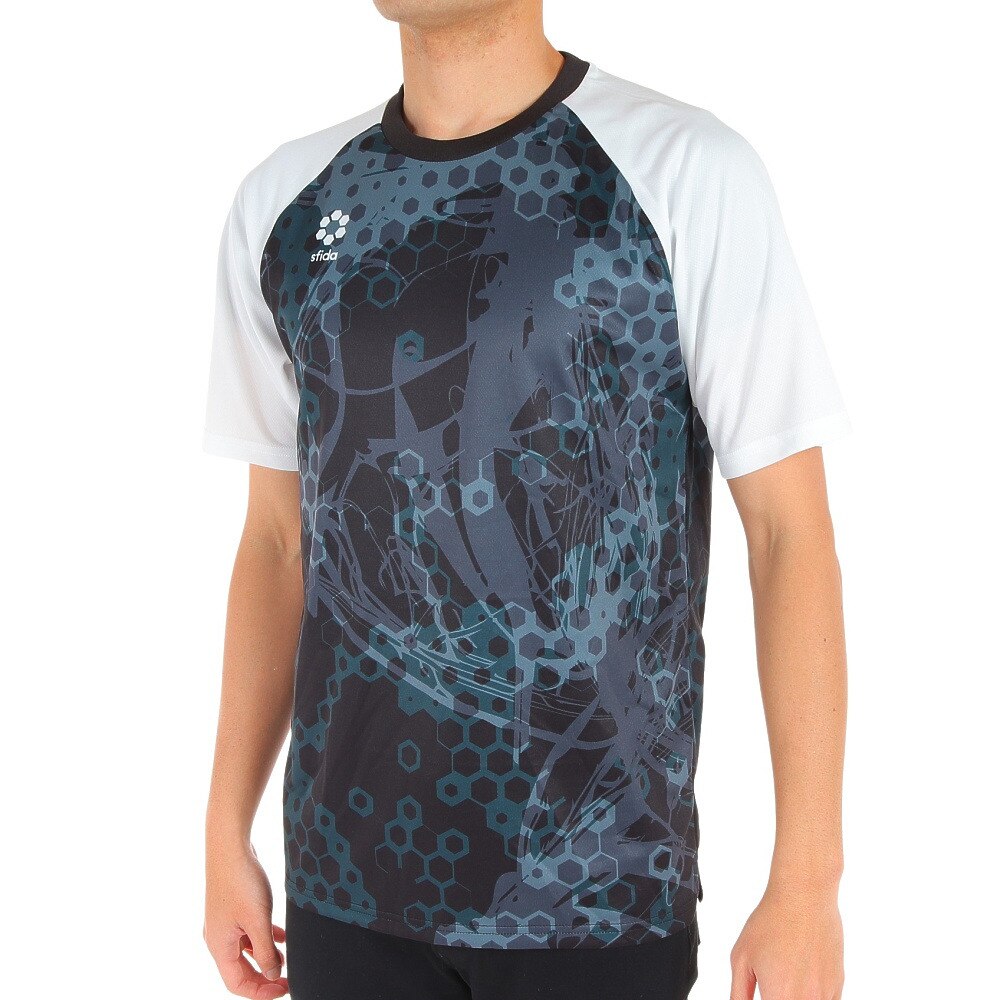 スフィーダ（SFIDA）（メンズ）サッカーウェア メンズ Presser プラクティスシャツ 半袖 Tシャツ SA-21803 BLK
