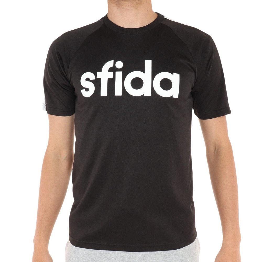 スフィーダ（SFIDA）（メンズ）サッカーウェア メンズ BP プラクティスシャツ 半袖 Tシャツ LINE SA-21816 BLK
