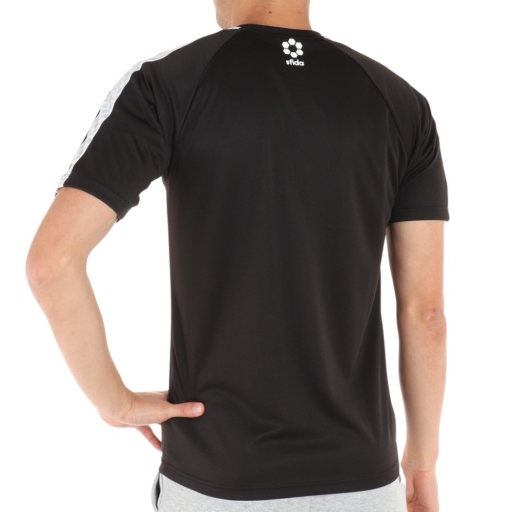 スフィーダ（SFIDA）（メンズ）サッカーウェア メンズ BP プラクティスシャツ 半袖 Tシャツ LINE SA-21816 BLK