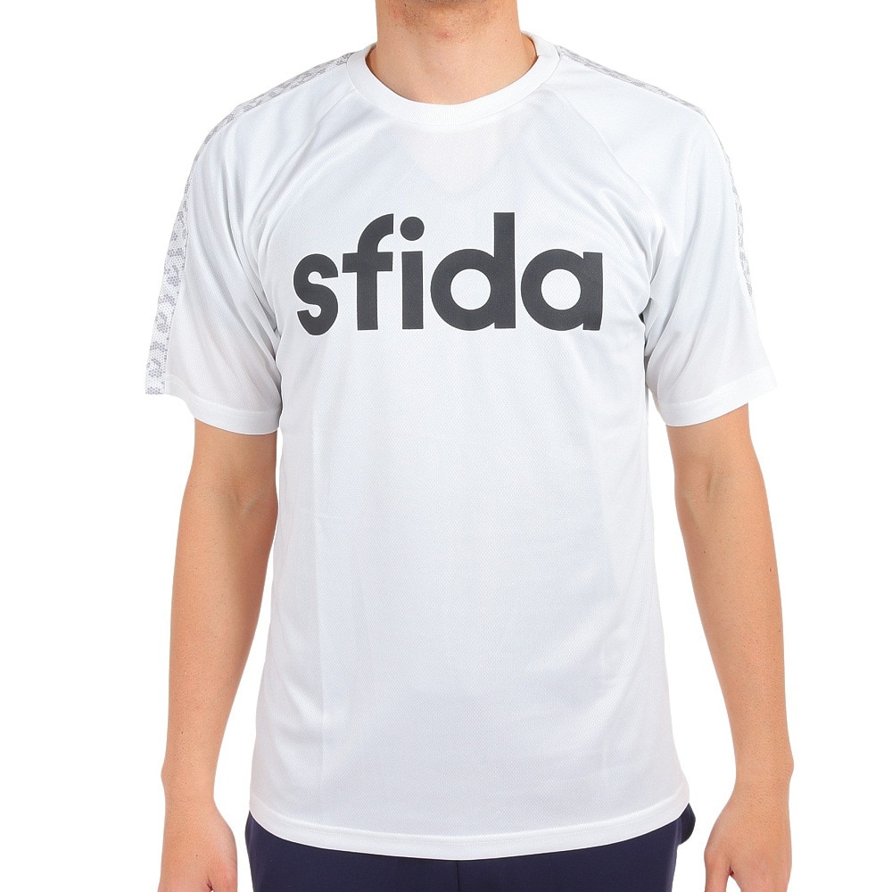 スフィーダ（SFIDA）（メンズ）サッカーウェア メンズ BP プラクティスシャツ 半袖 Tシャツ LINE SA-21816 WHT