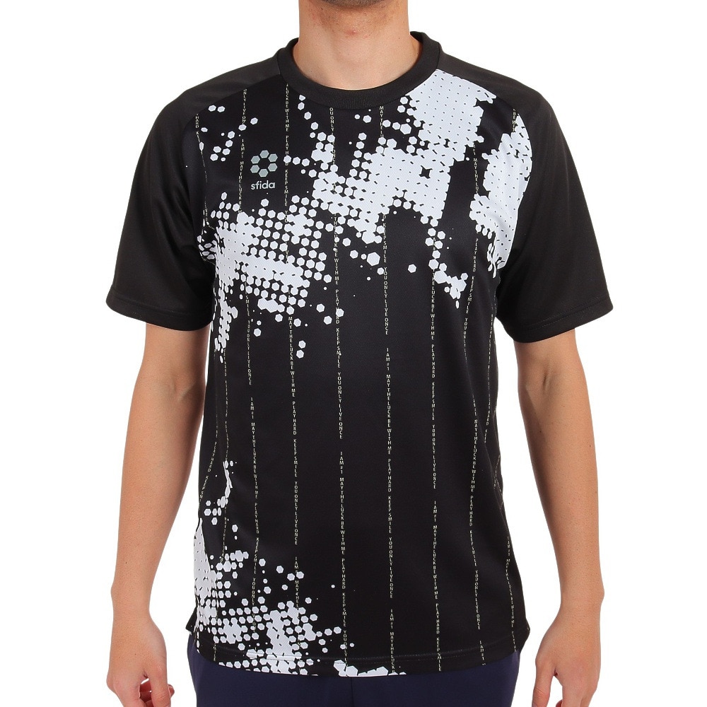スフィーダ（SFIDA）（メンズ）サッカー フットサルウェア Presserプラクティスシャツ 半袖 Tシャツ SA-22803 BLK