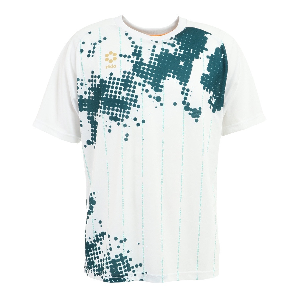 スフィーダ(SFIDA)(メンズ)サッカー フットサルウェア Presserプラクティスシャツ 半袖 Tシャツ SA-22803 WHT