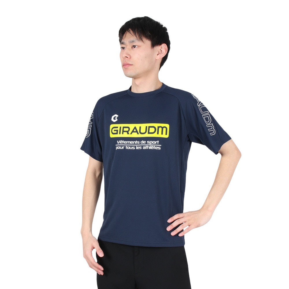 ジローム（GIRAUDM）（メンズ）サッカー フットサルウェア ドライプラス プラクティスシャツ WR2S8165-SC741-DGDT NVY 速乾