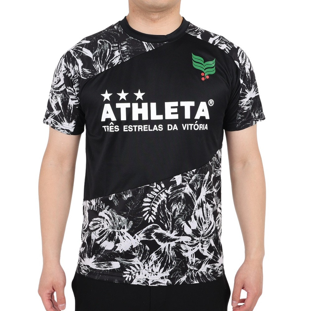 アスレタ（ATHLETA）（メンズ）サッカー フットサルウェア 総柄プラシャツ XE-438 BLK