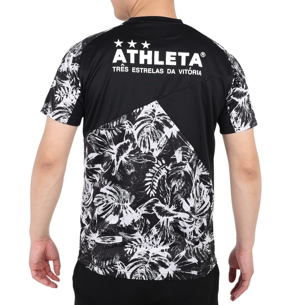 アスレタ（ATHLETA）（メンズ）サッカー フットサルウェア 総柄プラシャツ XE-438 BLK