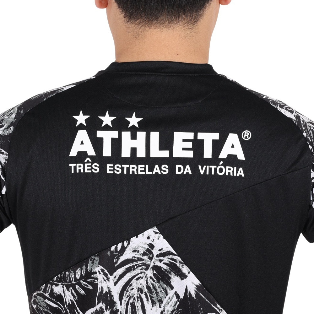 アスレタ（ATHLETA）（メンズ）サッカー フットサルウェア 総柄プラシャツ XE-438 BLK