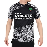 (メンズ)サッカー フットサルウェア 総柄プラシャツ XE-438 BLK