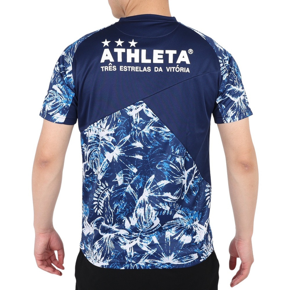 アスレタ（ATHLETA）（メンズ）サッカー フットサルウェア 総柄プラシャツ XE-438 NVY