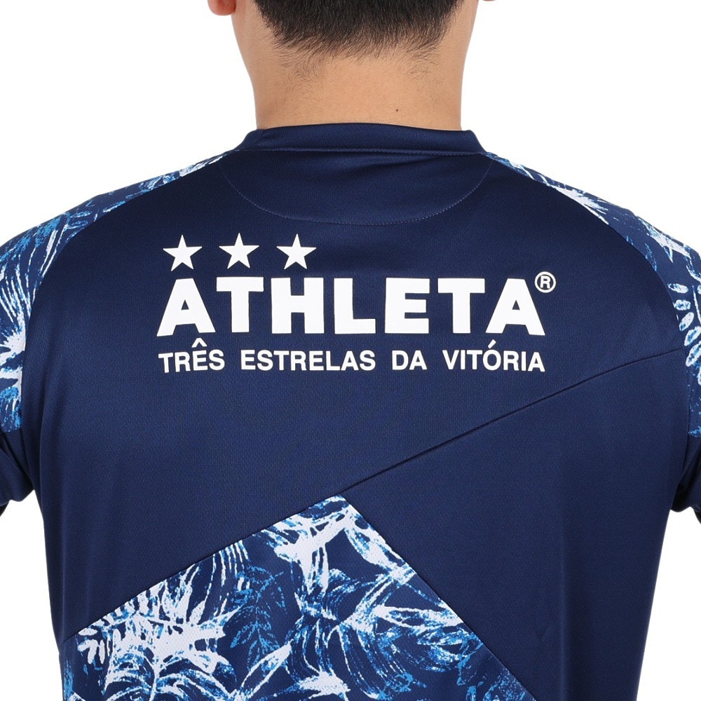 アスレタ（ATHLETA）（メンズ）サッカー フットサルウェア 総柄プラシャツ XE-438 NVY