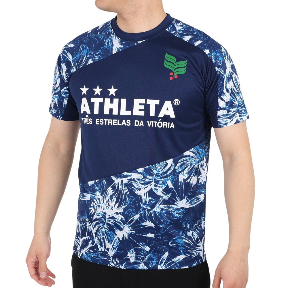アスレタ（ATHLETA）（メンズ）サッカー フットサルウェア 総柄プラシャツ XE-438 NVY