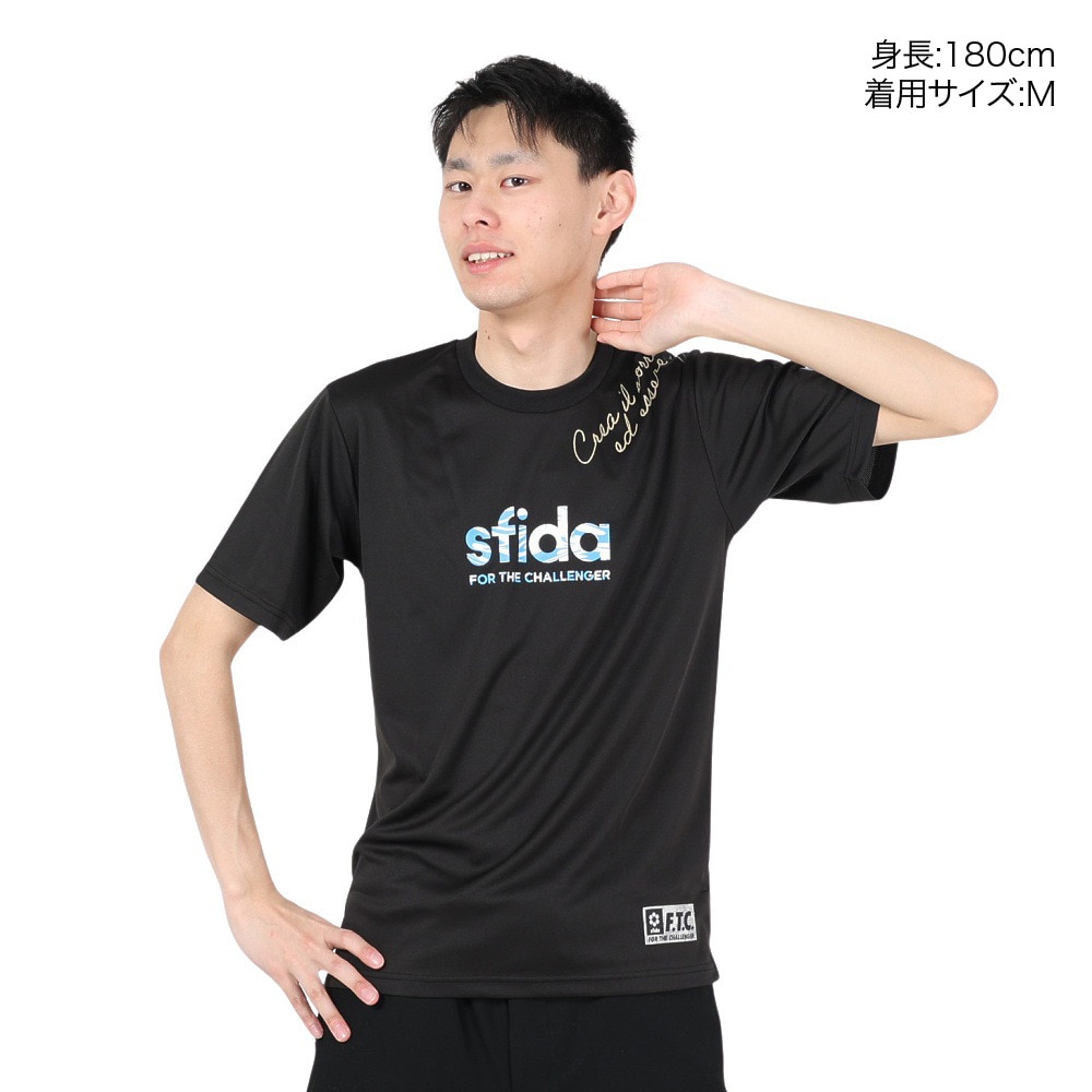 スフィーダ（SFIDA）（メンズ）サッカー フットサルウェア Challenger プラクティス半袖Tシャツ SA-23115 BLK