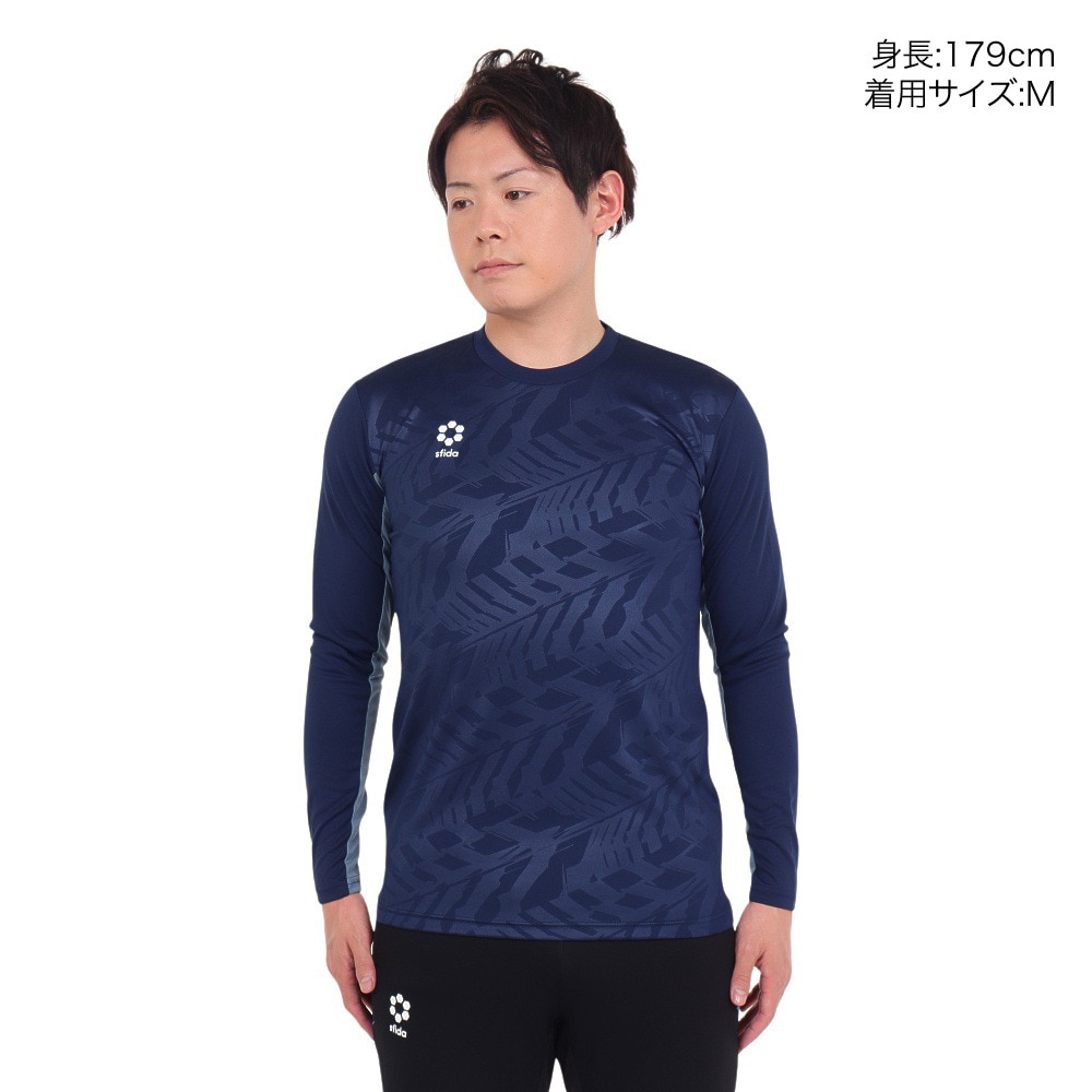 スフィーダ（SFIDA）（メンズ）サッカー フットサルウェア TEAMPres 長袖プラクティスシャツ SA-23503 NVY 速乾