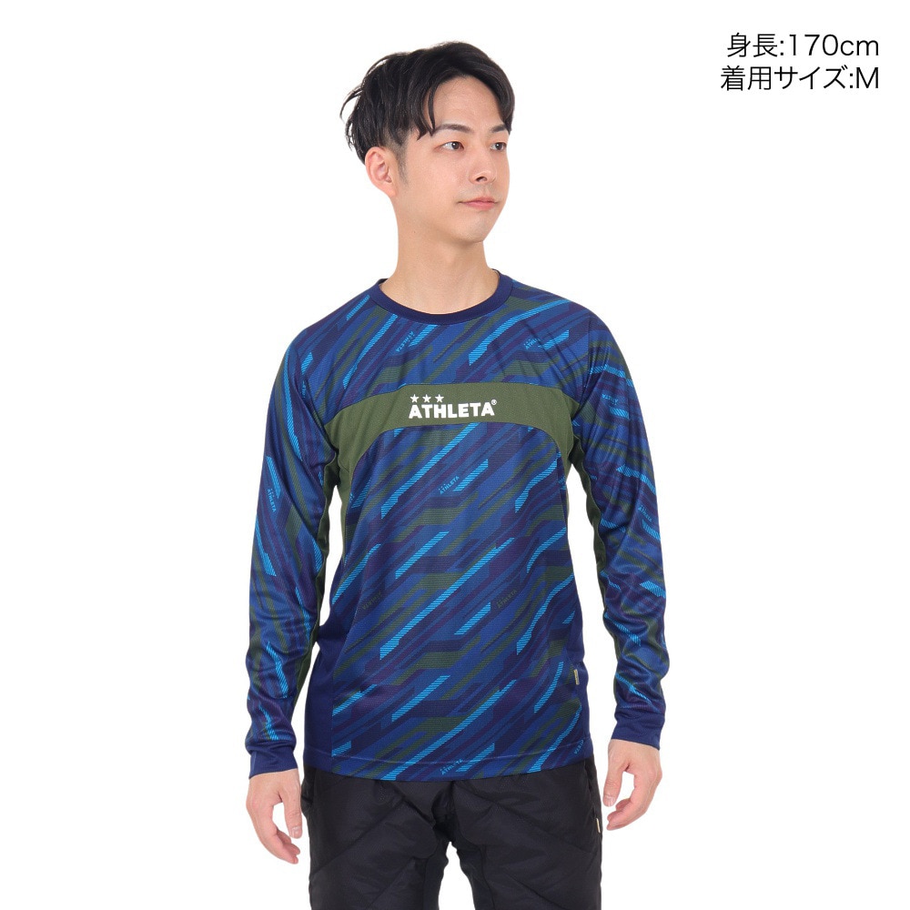 アスレタ（ATHLETA）（メンズ）サッカー フットサルウェア グラフィックプラクティスシャツ 2395 NVY